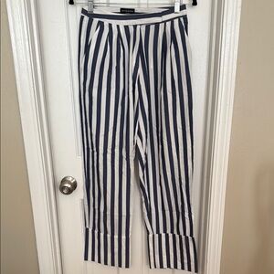 Striped Navy and White Pants